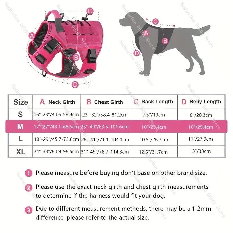 New Dog Outdoor Vest, Water-resistant Chest and Back Strap, Medium and Large Dogs, German Shepherd & Border Collie Military Vest