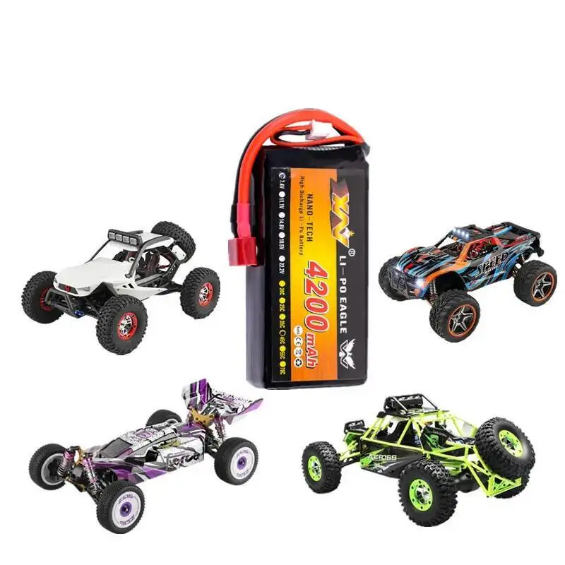 Upgraded Version Wltoys 124019 104009 12428 12429 Remote Control Car 7.4V 4200mAh 45C Lipo Battery For WL RC Toys