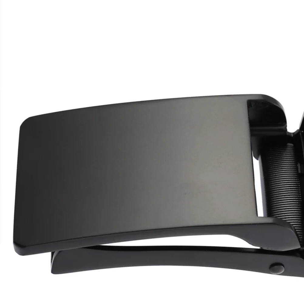 2 قطعة مشبك حزام للرجال مصنوع من خليط معدني أوتوماتيكي بإبزيم بسقاطة بديل للأعمال جميع الأشرطة باللون الفضي والأسود #1