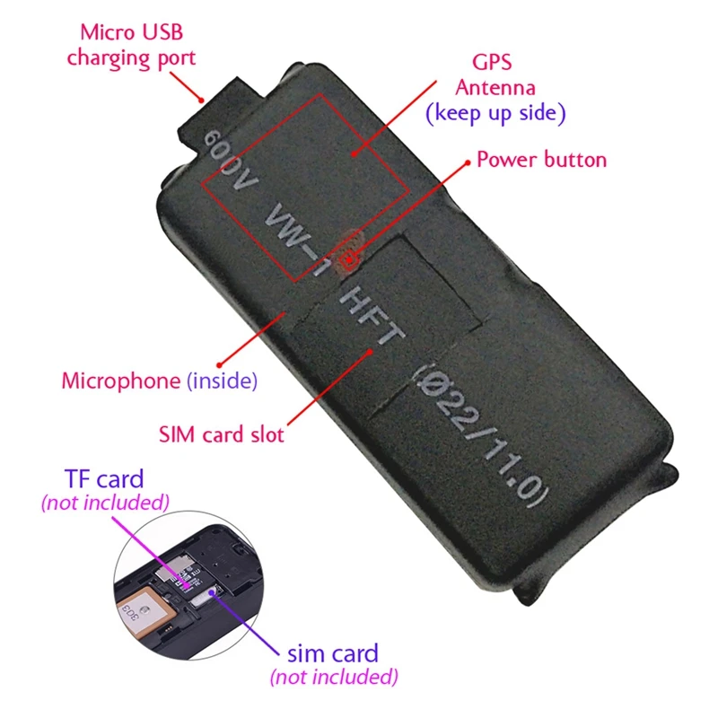 GPS Tracker GSM AGPS Wifi LBS Locator Free Web APP Tracking Voice Recorder ZX303 PCBA Inside