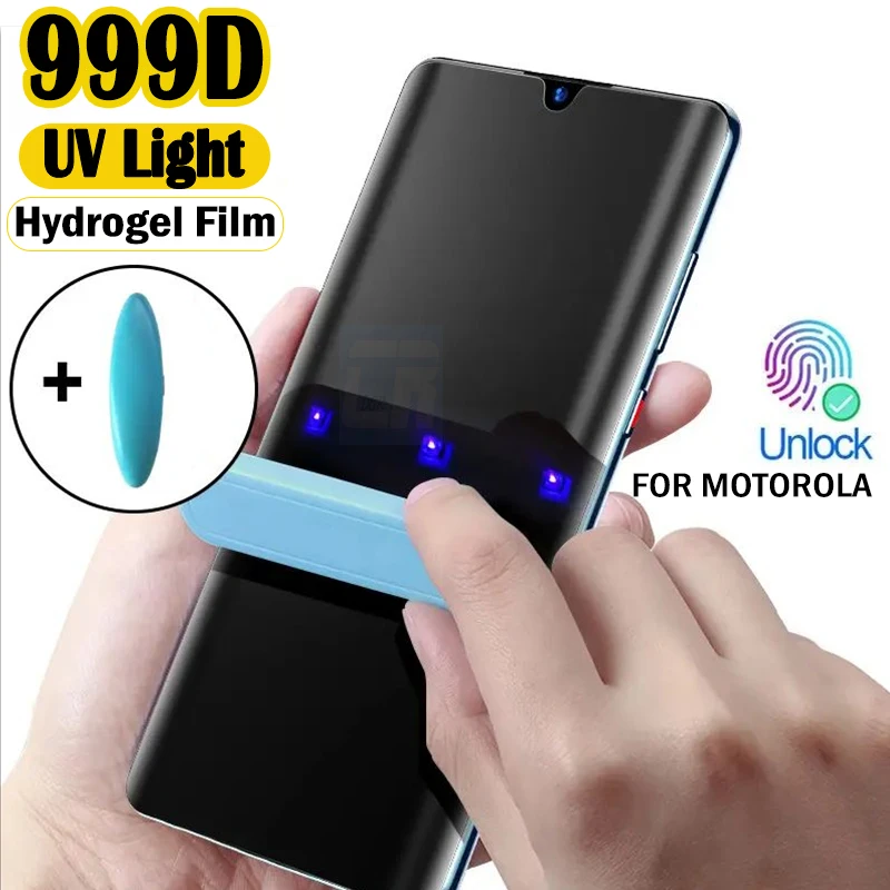

UV Light Full Cover Hydrogel Film for Motorola Edge 50 Ultra 40 Pro 30 Neo Fusion Full Curved Screen Protector Film not glass