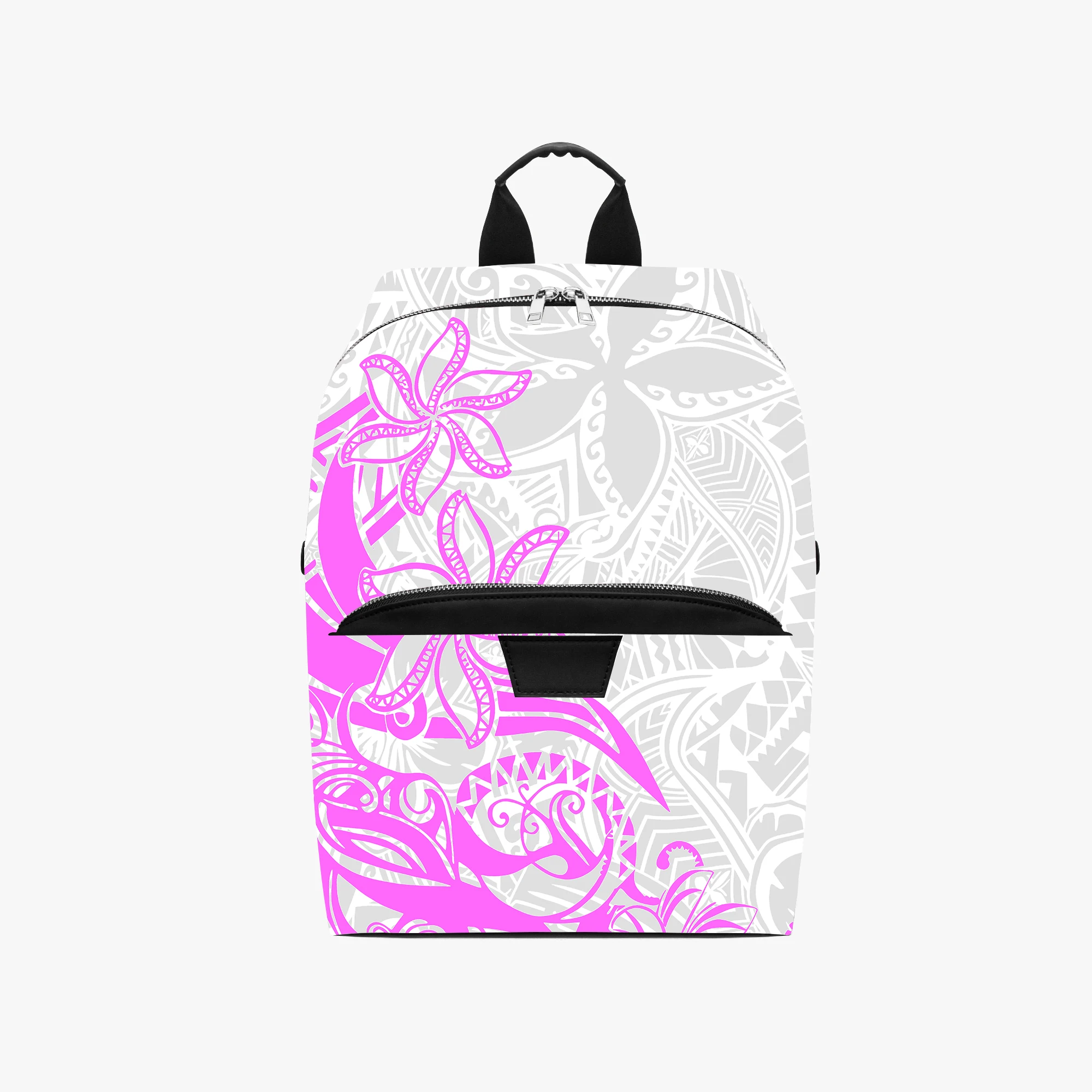 

Подарочный готовый кожаный рюкзак, настраиваемый полинезийский монограмм, легкий кампус, мужской и женский дорожный рюкзак