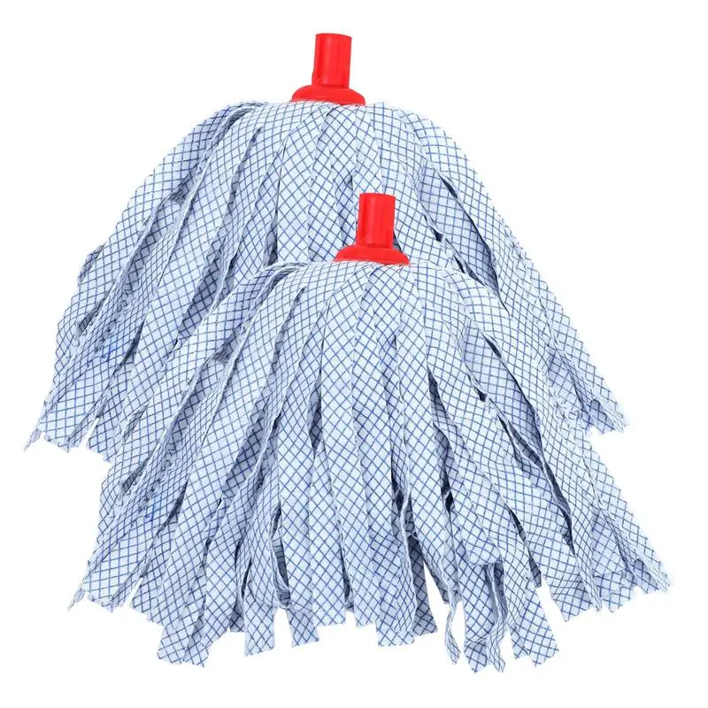 2pcs Mop Head Replacement Microfiber Spinning Floor Mop Head Water Absorption Cleaning Cloth Random Color