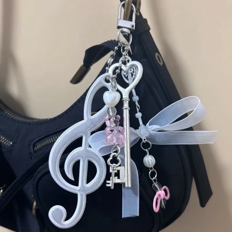 

Fashion Note Bow Keychain Note Pendant Bag Pendant Phone Chain