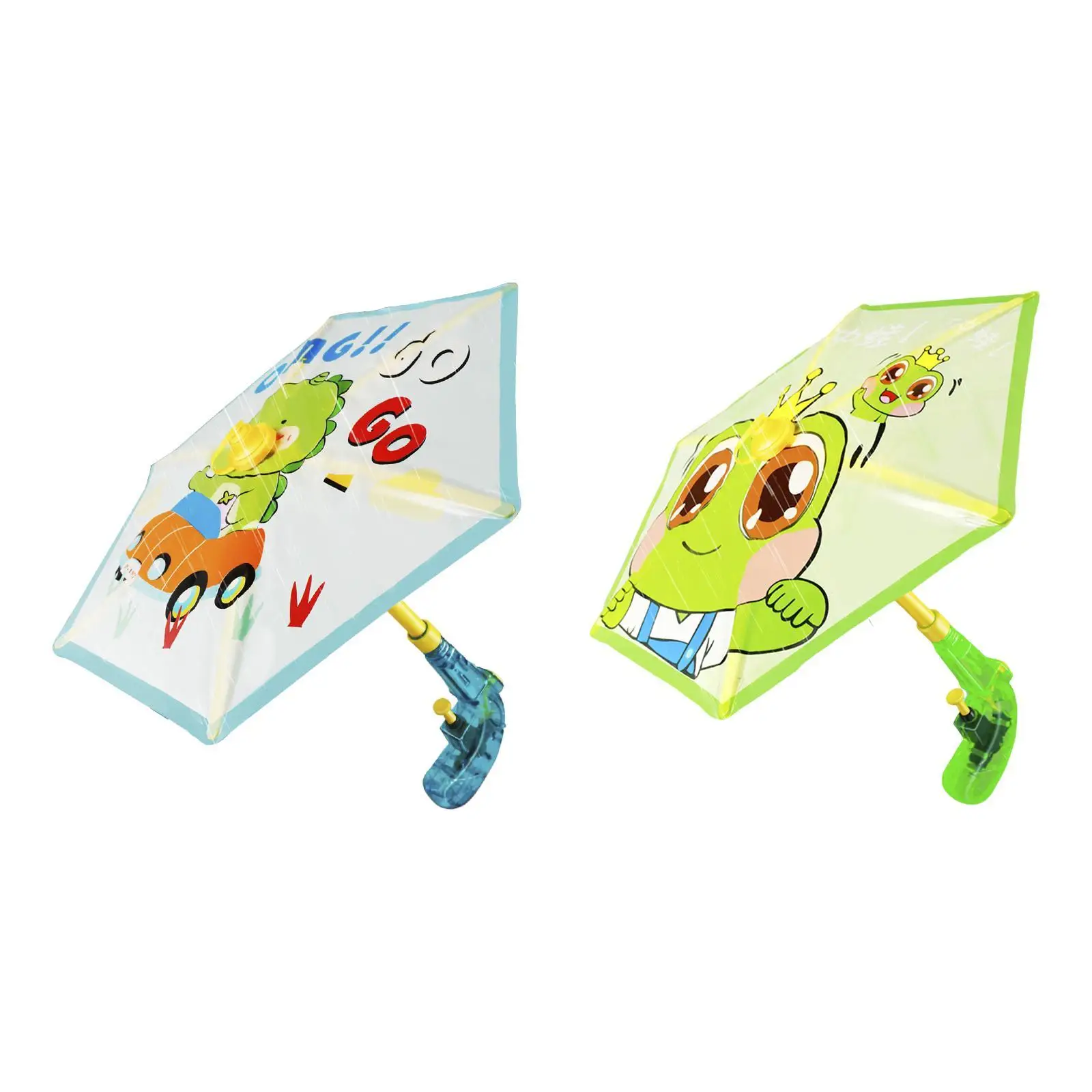 Juguete de pulverización de agua con forma de paraguas, fácil de llenar, paraguas interactivo de dibujos animados, juguete de chorro para actividades en el patio de playa, niños de verano