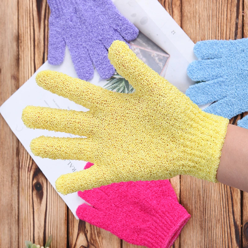 Guantes de baño de piezas para niños, toalla de ducha para el hogar, exfoliante, lavado corporal, toallita elástica, suministros de limpieza para la espalda, 1 ud.