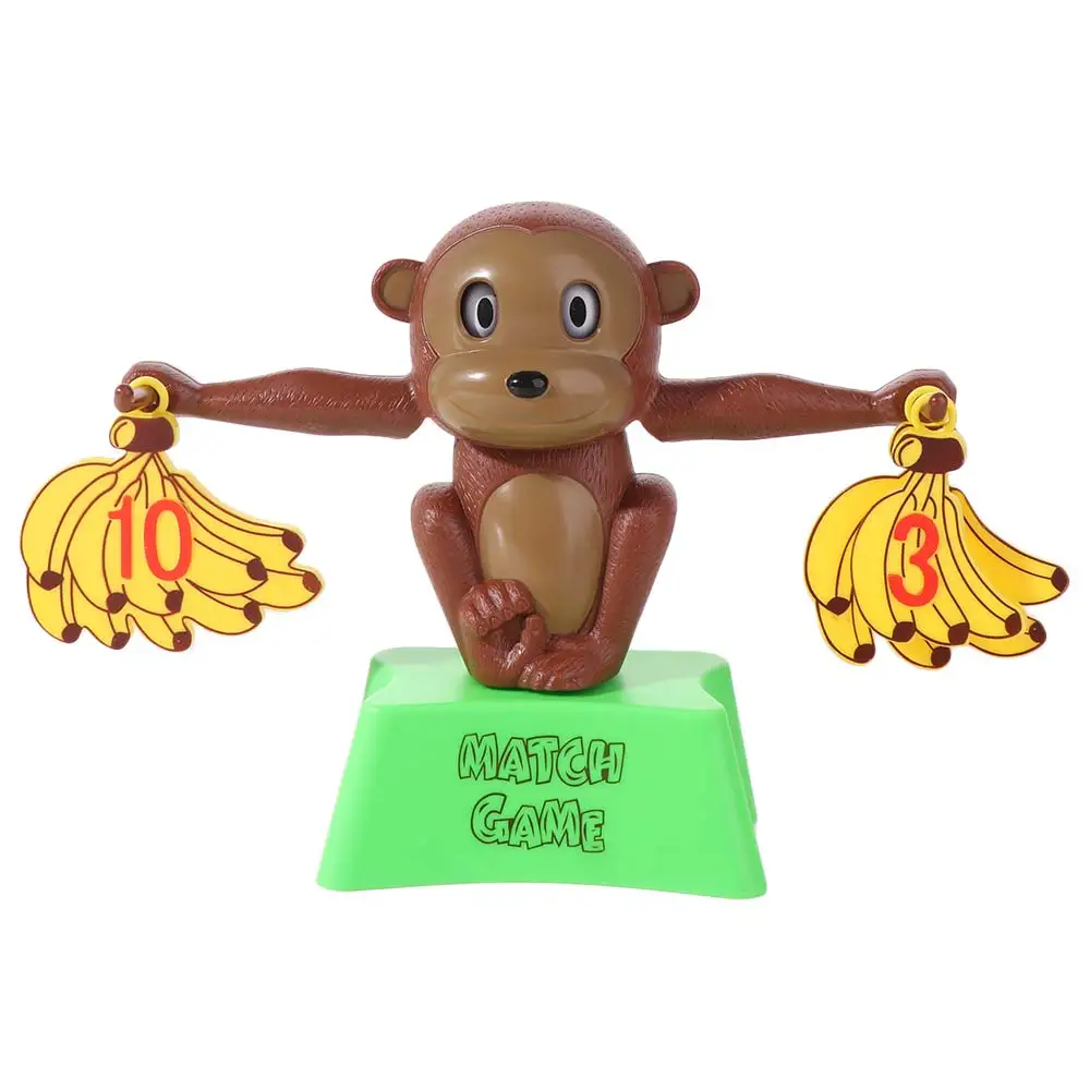 Équilibre mathématique éducatif Montessori, apprentissage interactif, Balance numérique de singe, Puzzle de dessin animé, jeu de mathématiques de singe banane