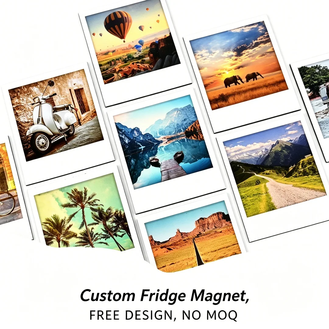

Custom Photo Fridge Magnet No MOQ Free Design Personalized Travel Souvenir Customizable Refrigerator Sticker for Home Decor&Gift