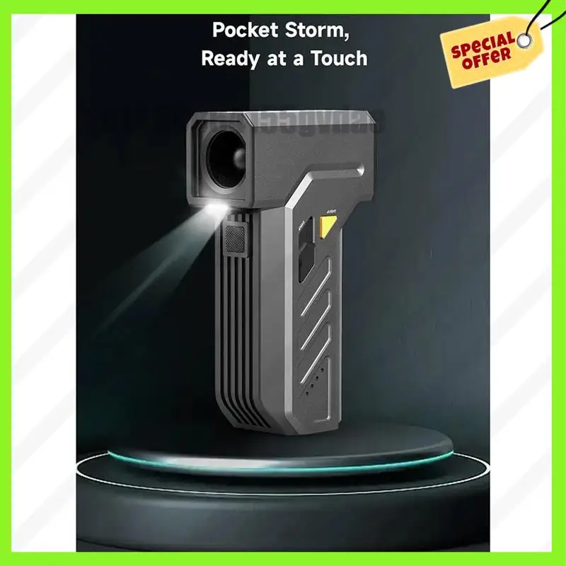 

-A61K LED Lights Electric Blower Portable Cordless Compressed Air Duster Rechargeable 116000 RPM