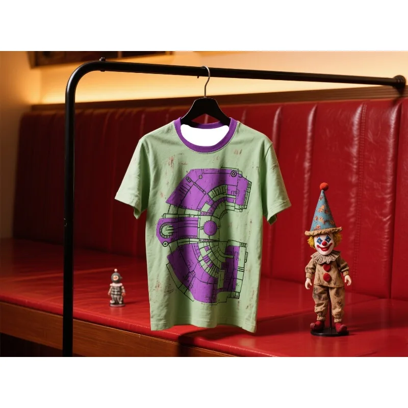 

MOTO-Fast - Drying Tee for Adults, 3D - Printed Vivid Mecha Blueprint Design