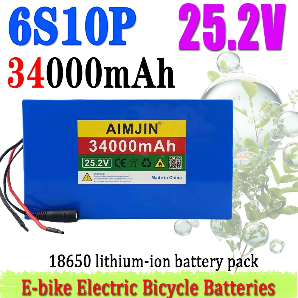 

25.2V 34000mAH lithium battery pack 6s10p 24V audio light, booth solar outdoor power supply, 18650 battery built-in BMS