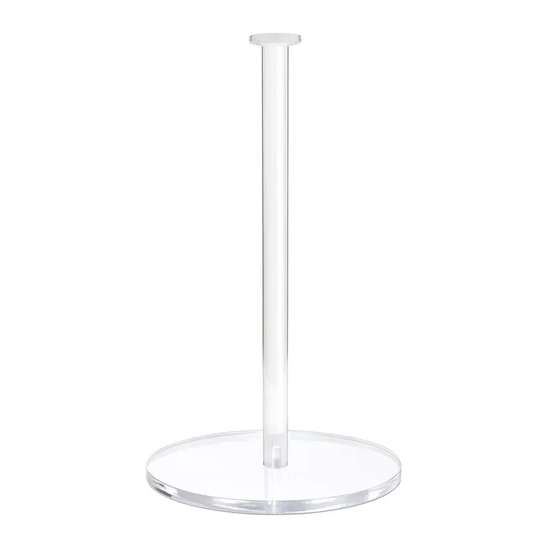 

A74E-Transparent Acrylic Countertop Paper Towel Holder Bathroom Tissue Stand Vertical Storage Stand