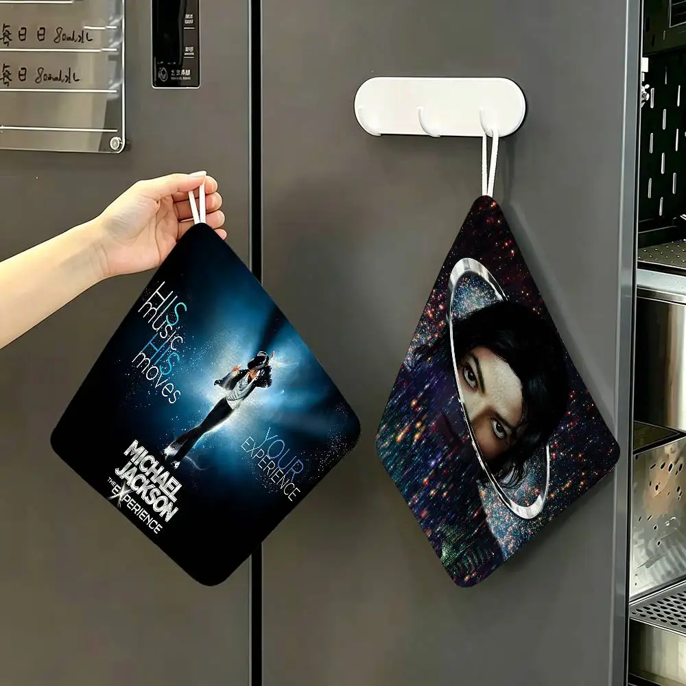 Singer Michael J-Jackson Multi-scene Polyester Cotton Towel, Hanging Hand Wiping Cloth For Kitchen Bathroom Hotel