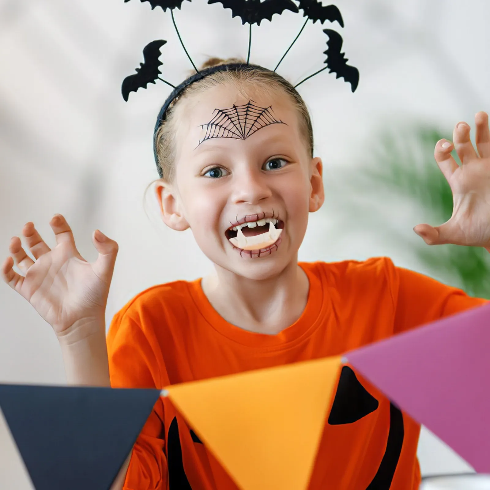 

Набор из 12 реалистичных зубов-когтей для Хэллоуина: страшные аксессуары для костюмов, вечеринок, косплея, декораций для дома с привидениями, сценических выступлений, тематических мероприятий ужасов, зомби-когти