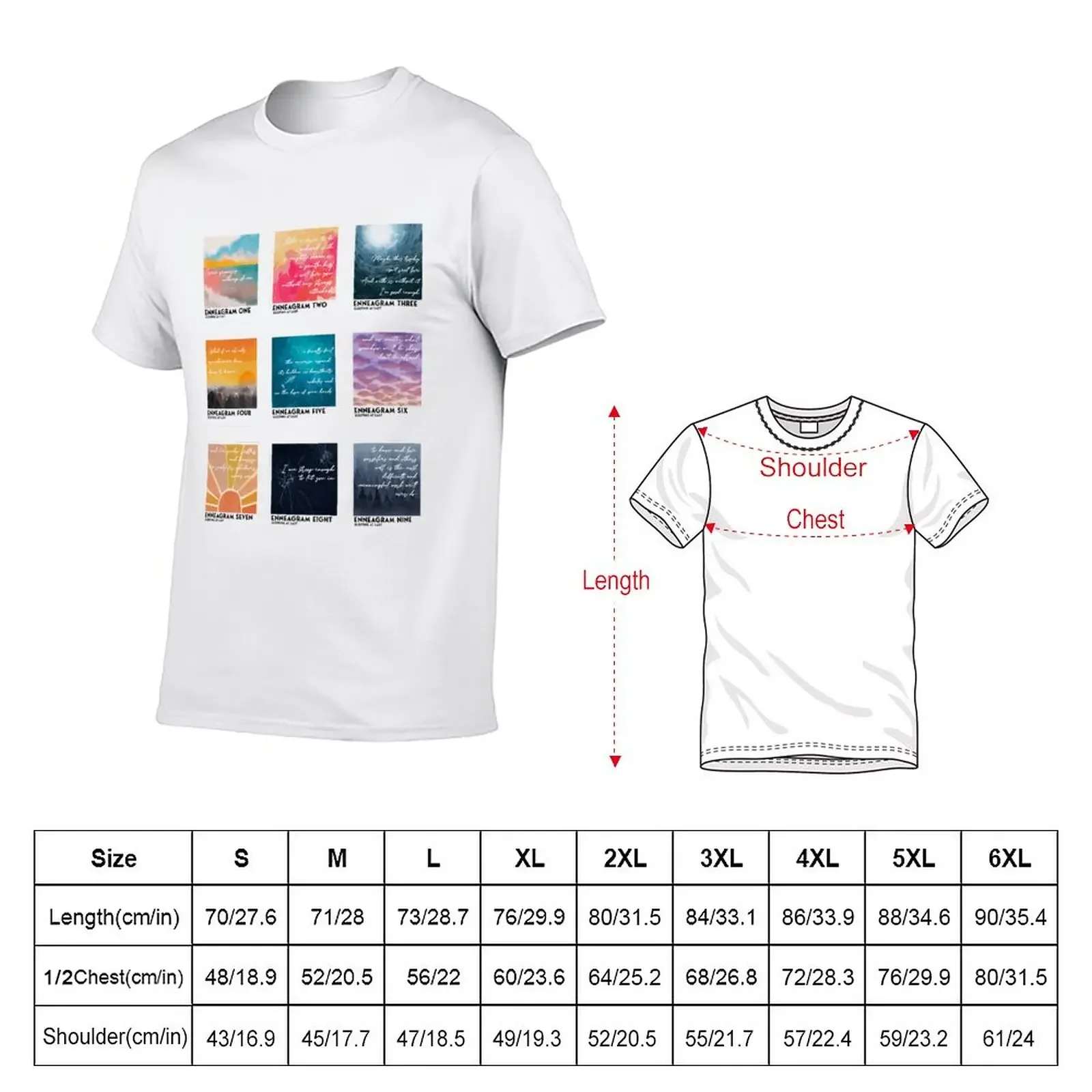 Sleeping At Last Enneagram 1 - 9 Collection Atlas T-Shirt new edition heavyweights for a boy mens graphic t-shirts hip hop