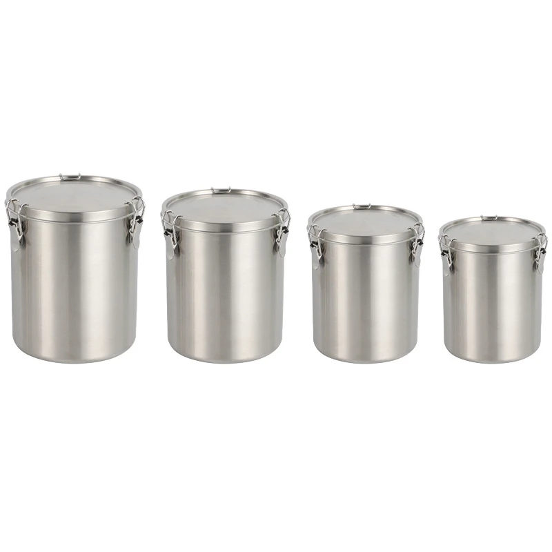 Stainless Steel Airtight Sealed Canister Home Coffee Beans Tea Leaf Tanks Food Container Cereal Storage Can Kitchen Organizer