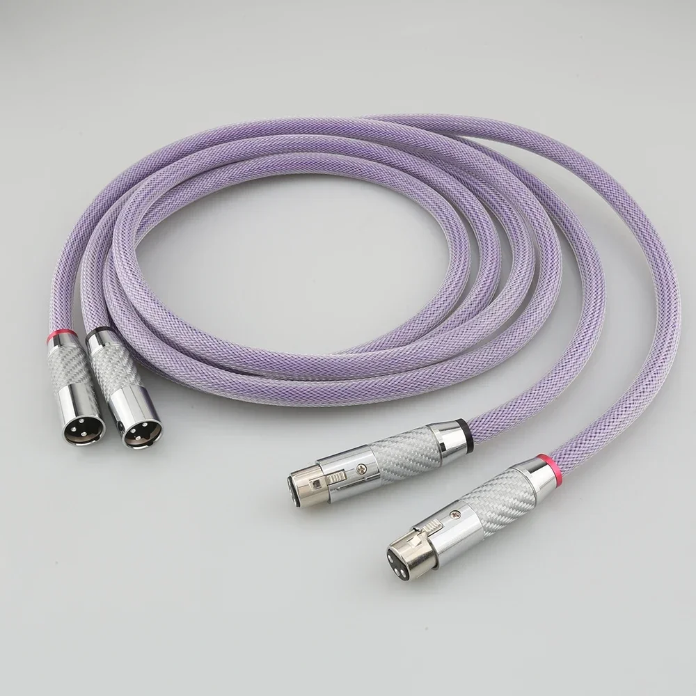 Audiocrast OF8N PRISM XLR audio interconnect cable With Silver Plated 3pins XLR Balanced Connector Audio Cable