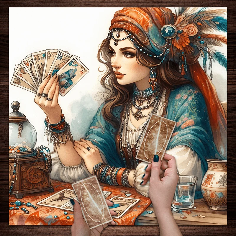 1pc a Vibrant Mystical Square Altar Cloth, Ideal for Tarot Card Readings, Serving As a Decorative Table Mat Or Wall Tapestry