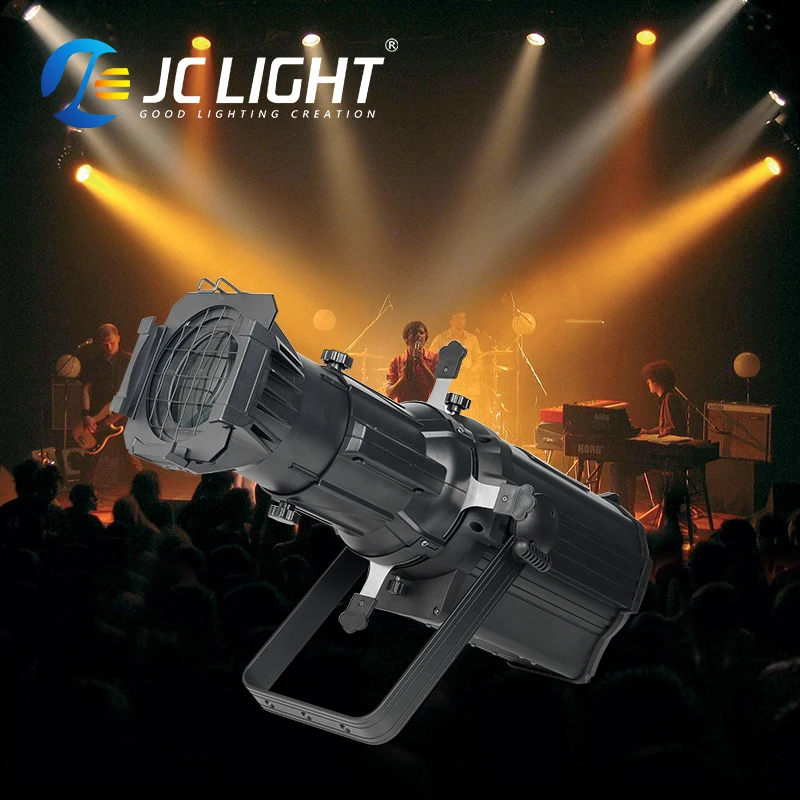 JC Light Aluminium Stage Theater Profile Spotlight Studio Ellipsoidal RGBW 300w COB Led Leko Profile Light