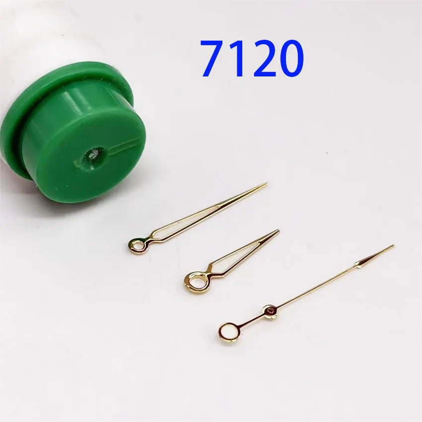 3 Set Luminous Watch Hands Accessories Gold Silver Blue Three-Needle 7120 Movement Hour Minute Second Watch Pointers