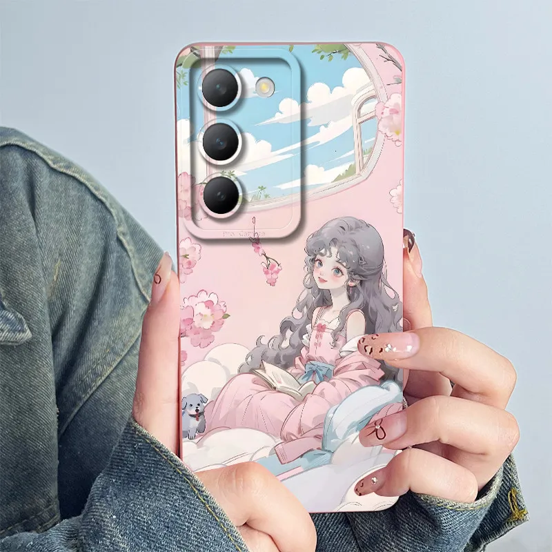 For Vivo V30 Lite 4G / V40 SE 5G / V30 SE 5G Phone Case Casing Soft Silicone Sweet Painted Lovely Printed Protective Back Cover