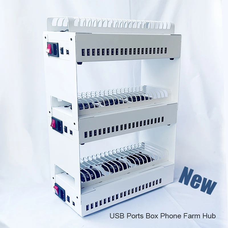 Upgraded Version USB Ports Box Phone Farm USB Hub Android Control Box Batch Synchronization Smart Control Unified Management