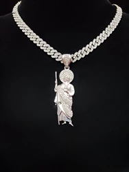 2024 New Arrived Hip Hop Saint Jude Pendant Necklace Men Women Chain Iced Out Bling Bling Necklaces HipHop Jewelry Fashion Gift