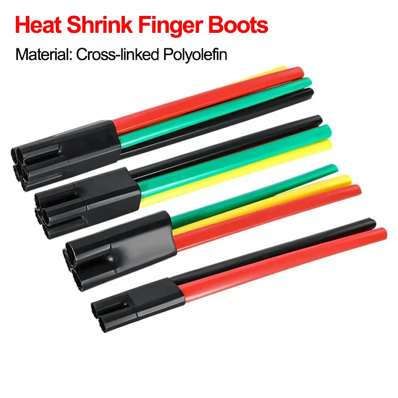 1pcs Heat Shrink Breakout Boots 2/3/4/5 Cores Hot Melt Adhesive Lined Waterproof Insulation Cable 2:1 Heat Shrink Finger Boot
