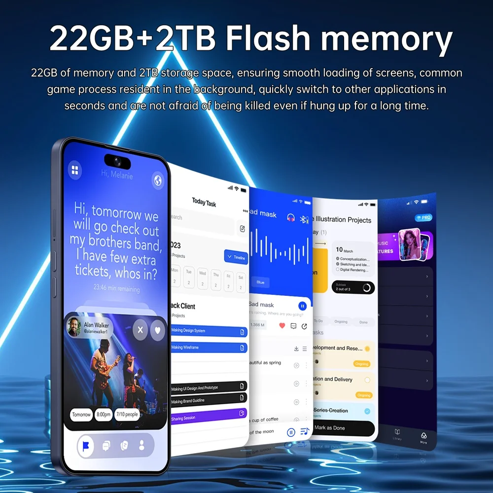 K-Touch Original M18 Pro Max Mobile Phones 5G Dual SIM Smartphone 7.3HD Android Cell Phone 16+48MP Camera 7800mAh Wifi GPS Global Version Gift Cellphones For Men Women