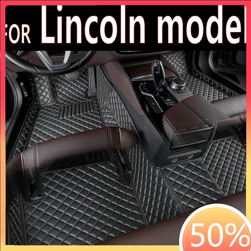 Leather Car Floor Mats For Lincoln Nautilus Continental Navigator Town Car L Corsair Mark VII Aviator 2022 2023 Car Accessories