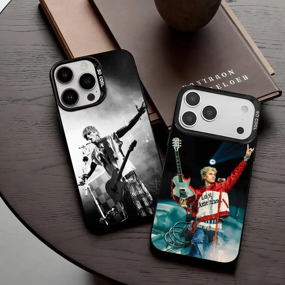

M-MGK L-Lost A-Americana Cool Phone Case For iPhone17,16,15,14,13,12,11 Plus,Pro Max Black Candy silver phone case