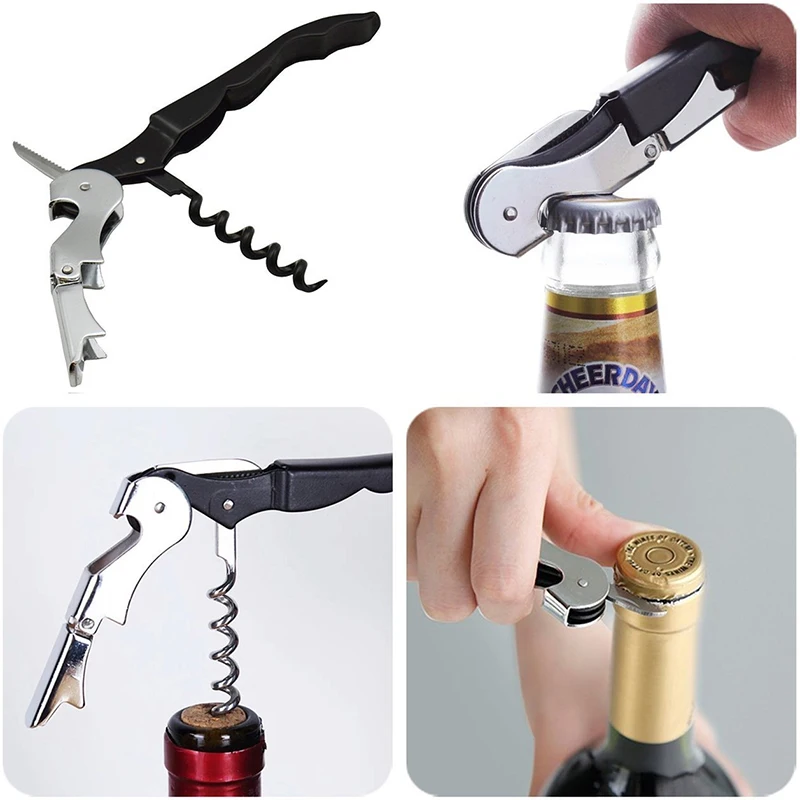 

Wine Stopper with Vacuum Wine Pump Wine Preserver Aerator Black Stoppers Sealing Preserver Drinks Bottle Caps Bar Kitchen Tools