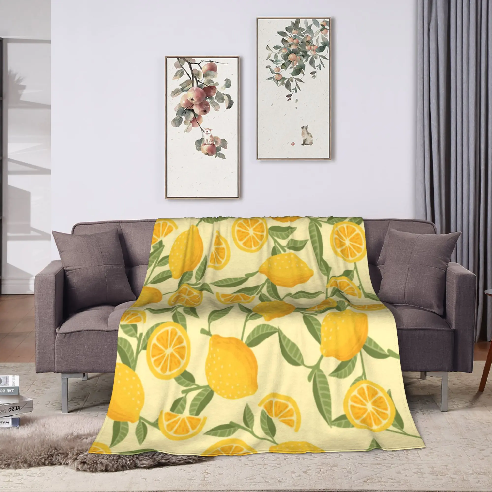 Cute Fruit Vegetable Blanket Quality Warm Soft  Throw Blanket Winter Children Couch Chair Fluffy Bedspread
