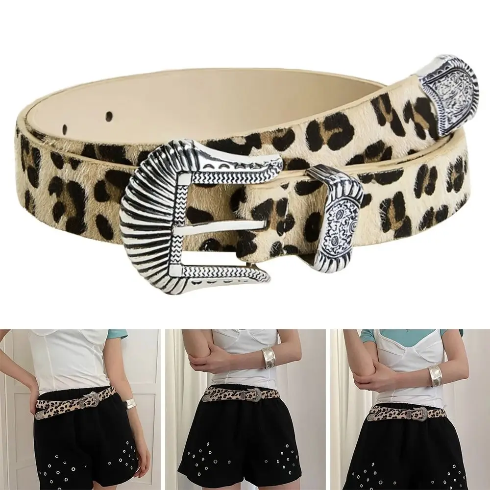

Fashion Hip Hop Women's Belt Maillard Y2k Leopard Print Belt Luxury Casual Waistband Dresses