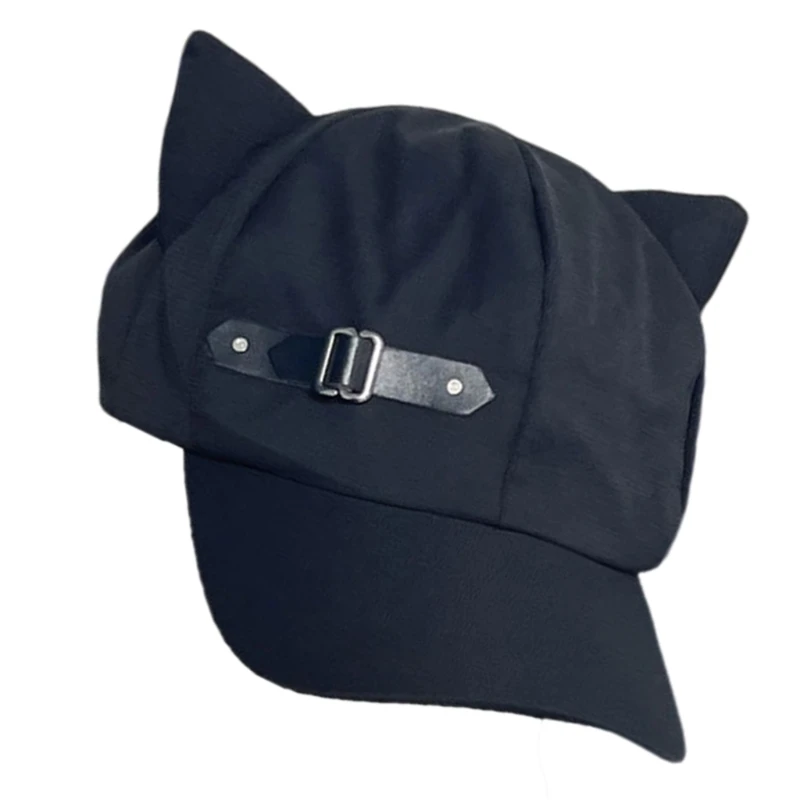 Anime Cats Ear Octagonal Hat for Teens and Women Daily Wear Hat 2000s Hat All Matching Sun Hat Japanese Drop Shipping