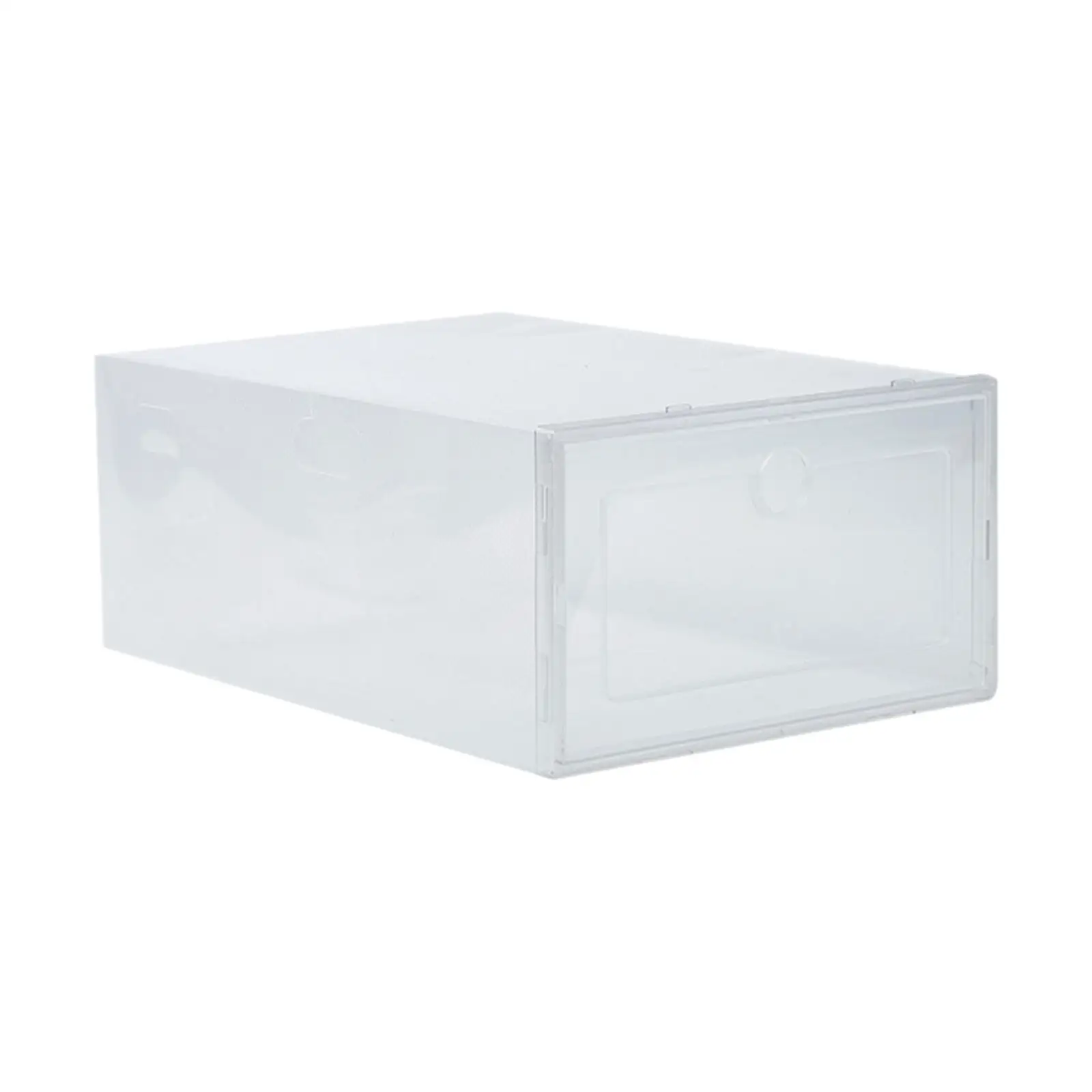 Stackable Shoe Storage Box 33cmx23cmx14cm Holder Storage Bins Dustproof Tiered Sneaker Case for Dorm Under Bed Men Drawer Home