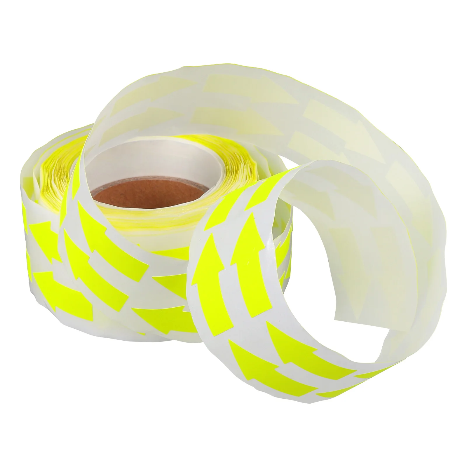 Fluorescent Arrow Sticker s 3cm Bright Yellow Self Adhesive Warning Labels Direction Stickers Craft Supplies School Office Use