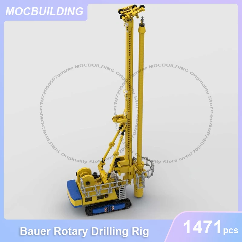 Bauer Rotary Drilling Rig Model City Construction MOC Building Blocks DIY Assemble Bricks Collection Display Toys Gifts 1471PCS