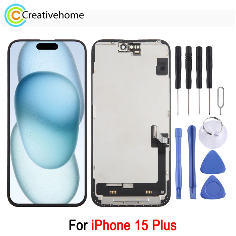 6.7-inch OLED Screen For iPhone 15 Plus Phone Display Touch Screen Full Assembly Repair Replacement Part