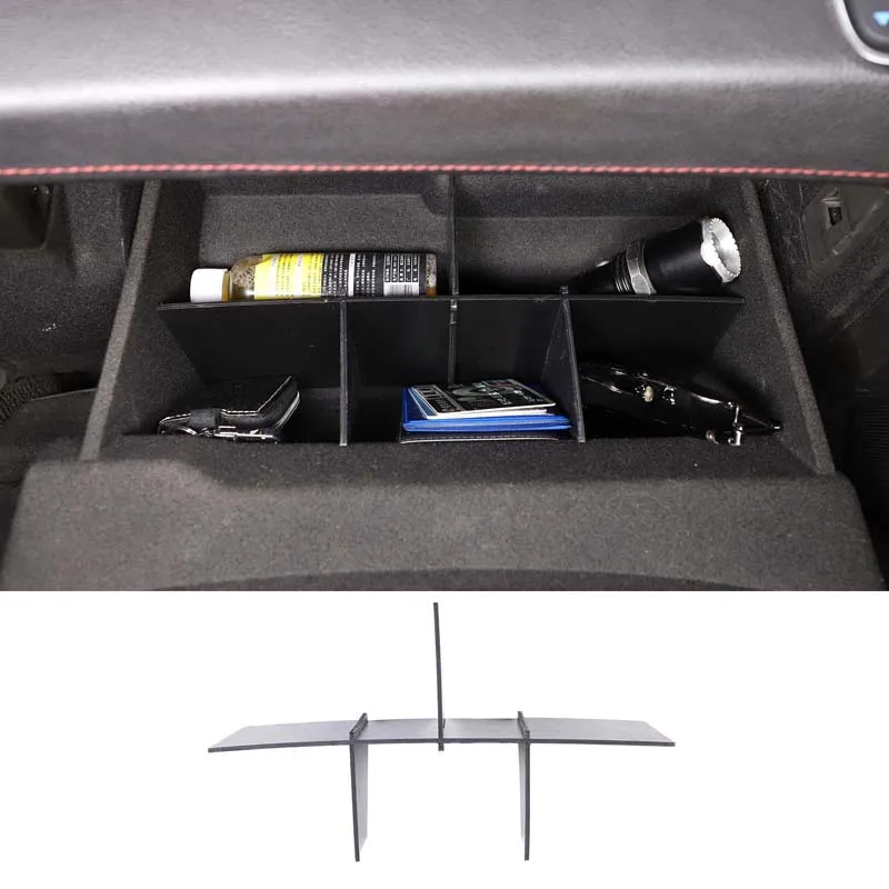 

For 2014-2019 Chevrolet Corvette C7 ABS Black car styling Car Glove Box Divider Car Interior Modification Accessories