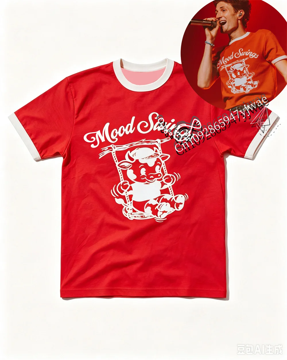 2026 Mood Swings World Tour Henry Moodie Same Style Printed T-Shirt Fashion Casual Street Top Summer Men'S Women'S T-Shirts