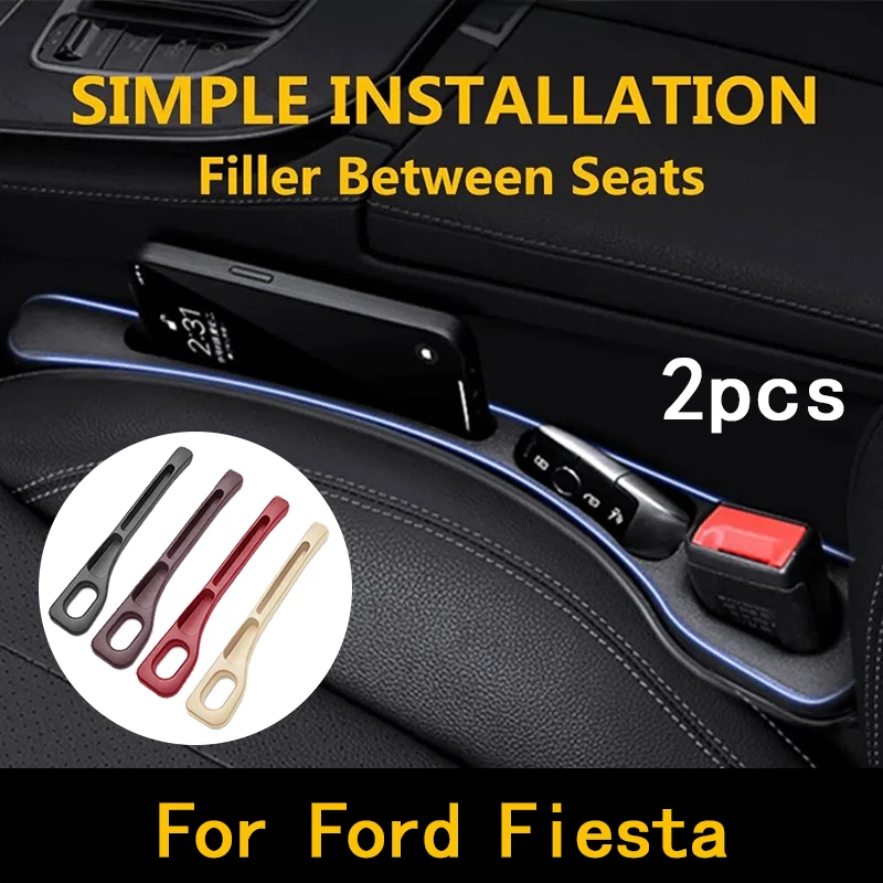 Car Seat Gap Filler Between Seats Crevice Interior Decoration Accessories 2Pcs For Ford Fiesta 2008-2025