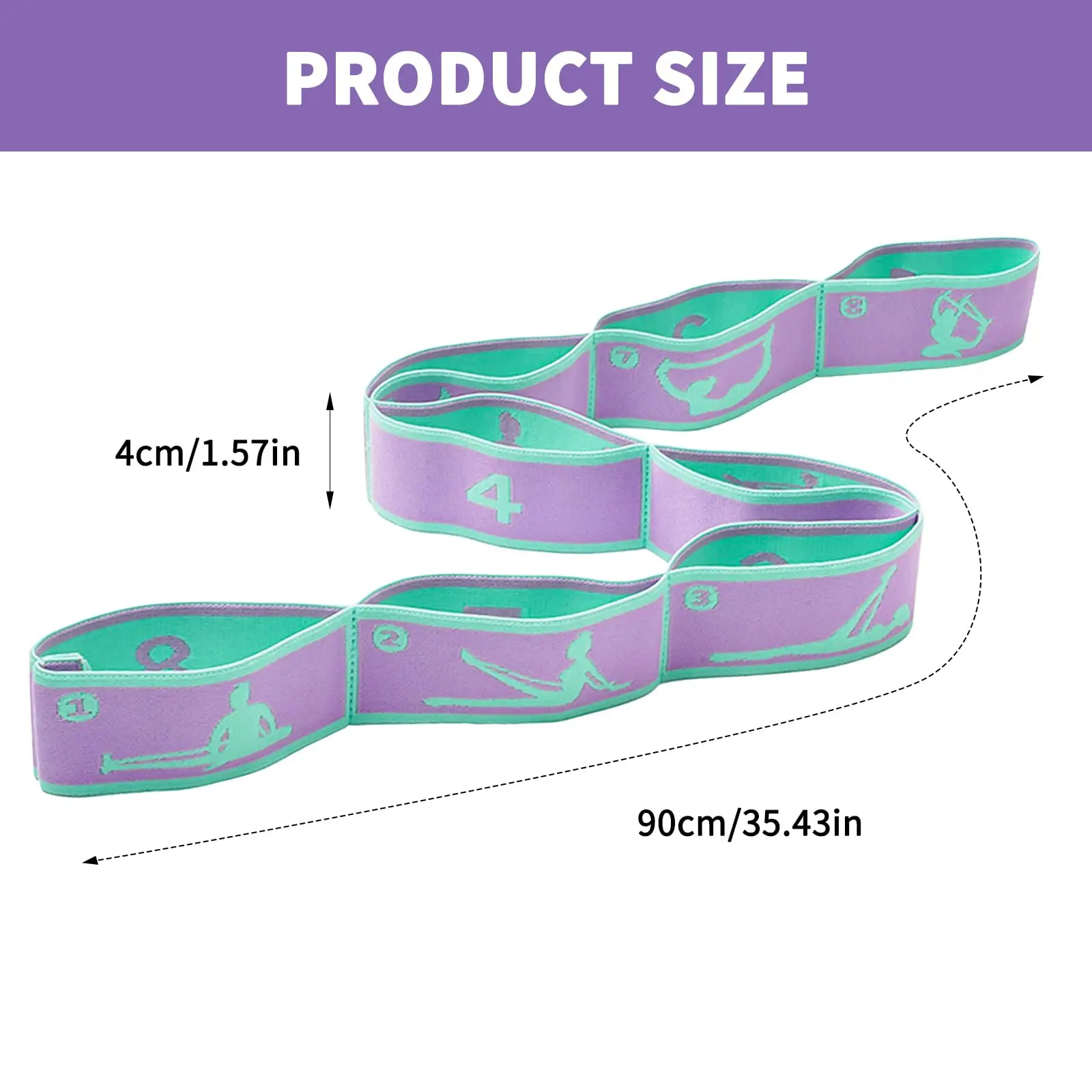 Slimming Resistance Band Yoga Auxiliary Stretching Belt Adult Latin Training Elastic Bands Beginner Pilates Multi-Functional Hot