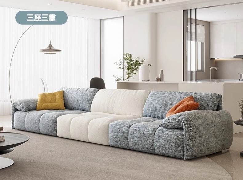 Chenier velvet removable and washable cloth cover, cream wind anti-cat scratch flannel fabric sofa