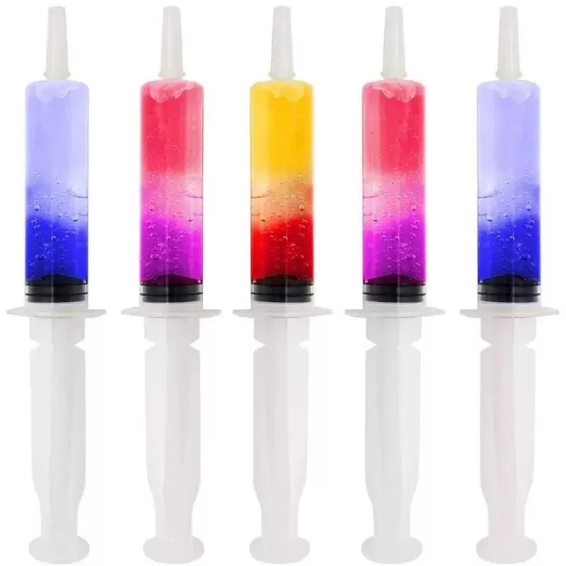 60ml 2oz Halloween Thanksgiving Party Drink Shots Syringe, Food-Grade Plastic Syringe Feeder, No Scale, For Fruit Pulp & Beverag