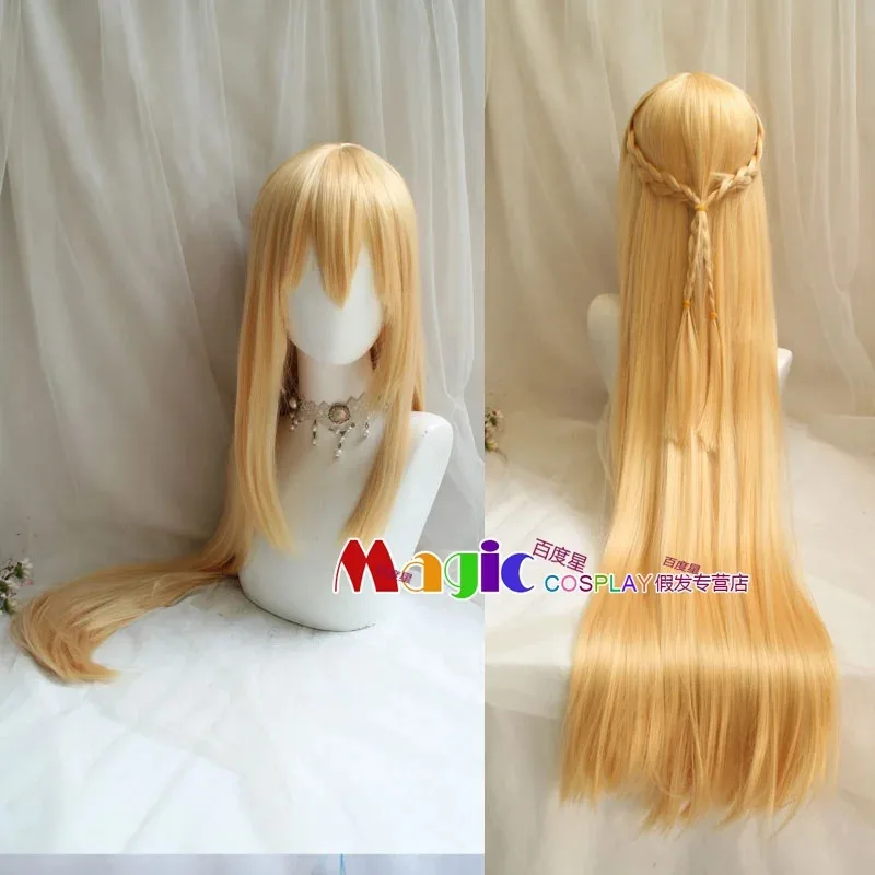 

Новый аниме Sword Art Online Юки Асуна, парики для косплея, плетеный золотой/синий стиль, термостойкий парик из синтетических волос + шапочка для парика2025