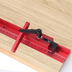 45Type T-Track Metric and Inch+ Limiter Woodworking Chute with Precise Scale Woodworking Measuring Tools