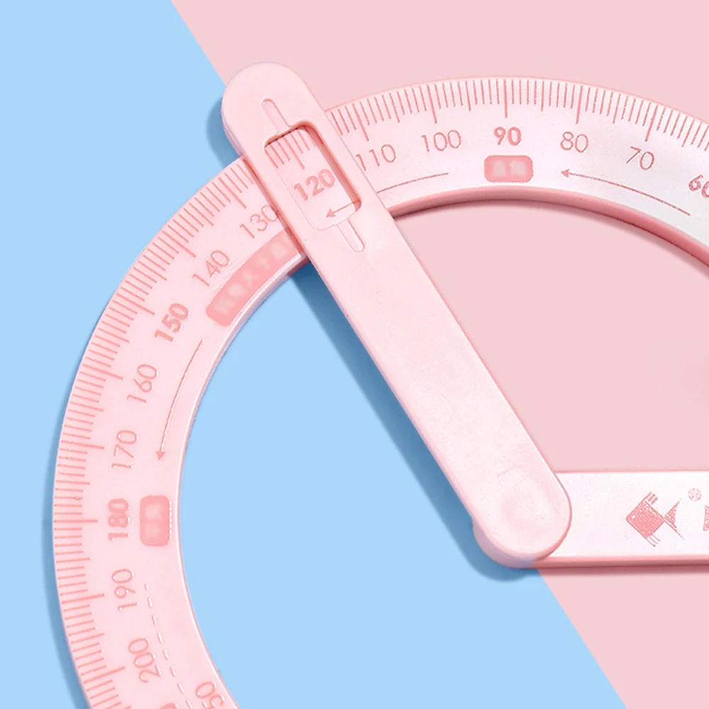1PC 360 Degree Activity Protractor Student Angle Reader Teaching Aids Right Angle And Acute Drawing Stationery