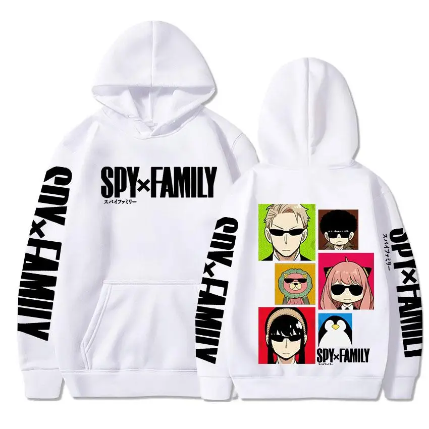 Japanese Anime Spy X Family Anya Forger Printed Hooded Men Women Oversized Hoodies Classic Simple Streetwear Harajuku Sweatshirt