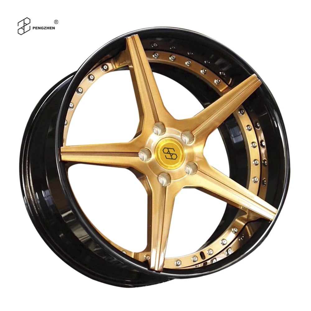 Deep Dish Star Design Brushed Gold 18 19 20 21 22 Inch 5x114.3 Forged Alloys Rims Wheel for S uzuki